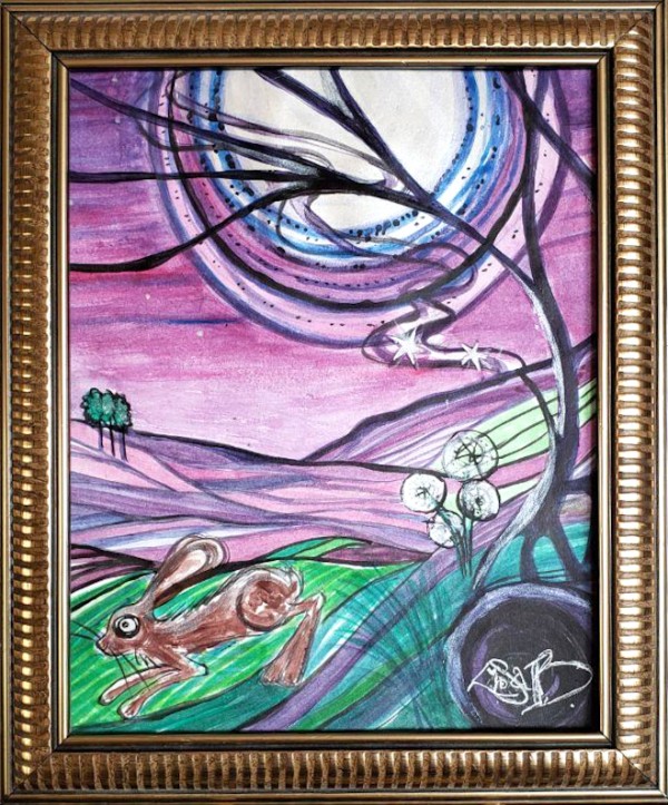 Hare In Purple Moonlight